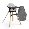 Stokke Clikk High Chair (Black/Natural) with Cushion & Travel Bag
