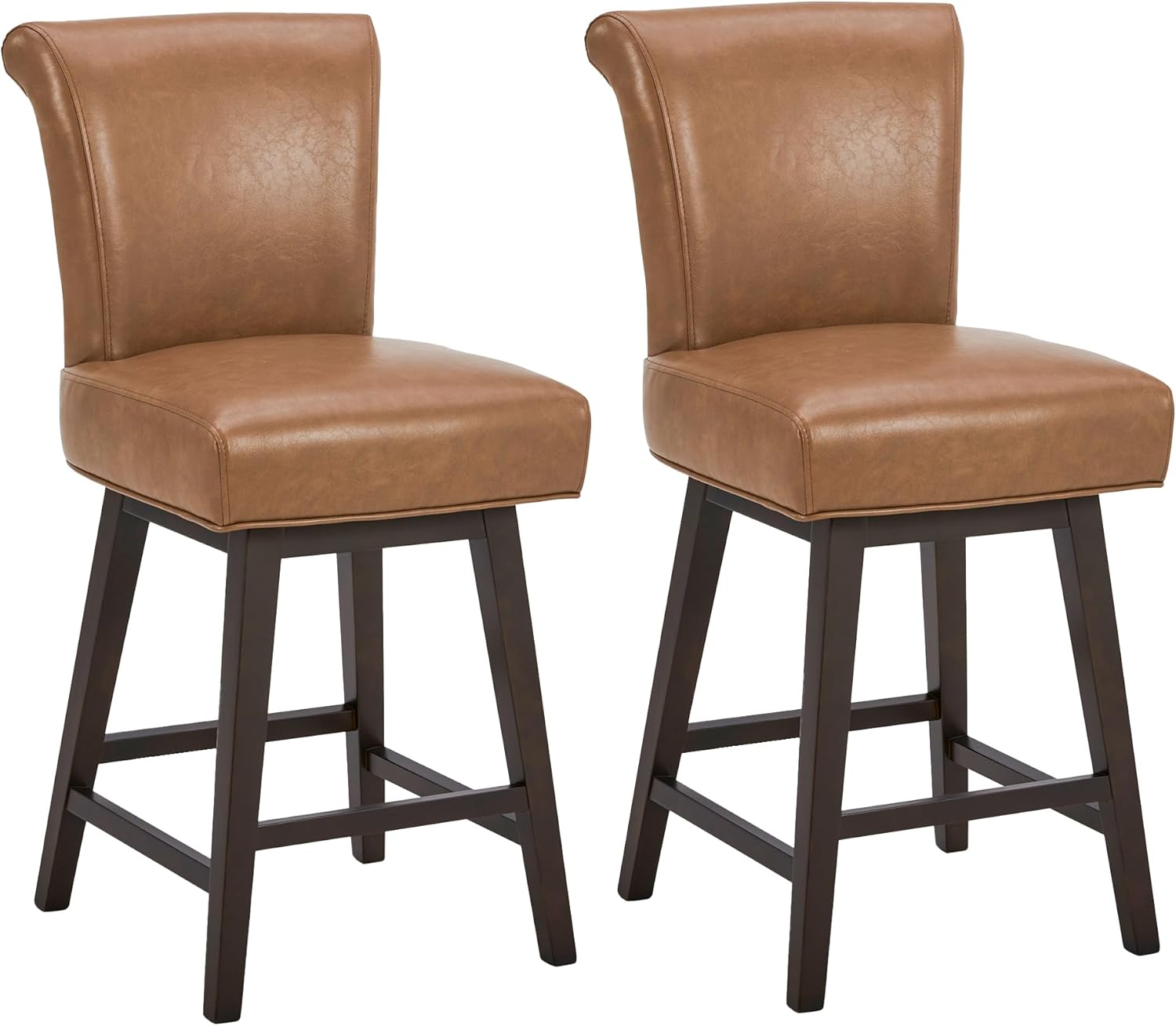 CHITA 26 Inch Counter Height Swivel Bar Stools Set of 2
