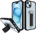 Scooch Wingman iPhone 15 Plus Case with Stand - Tuxedo Clear