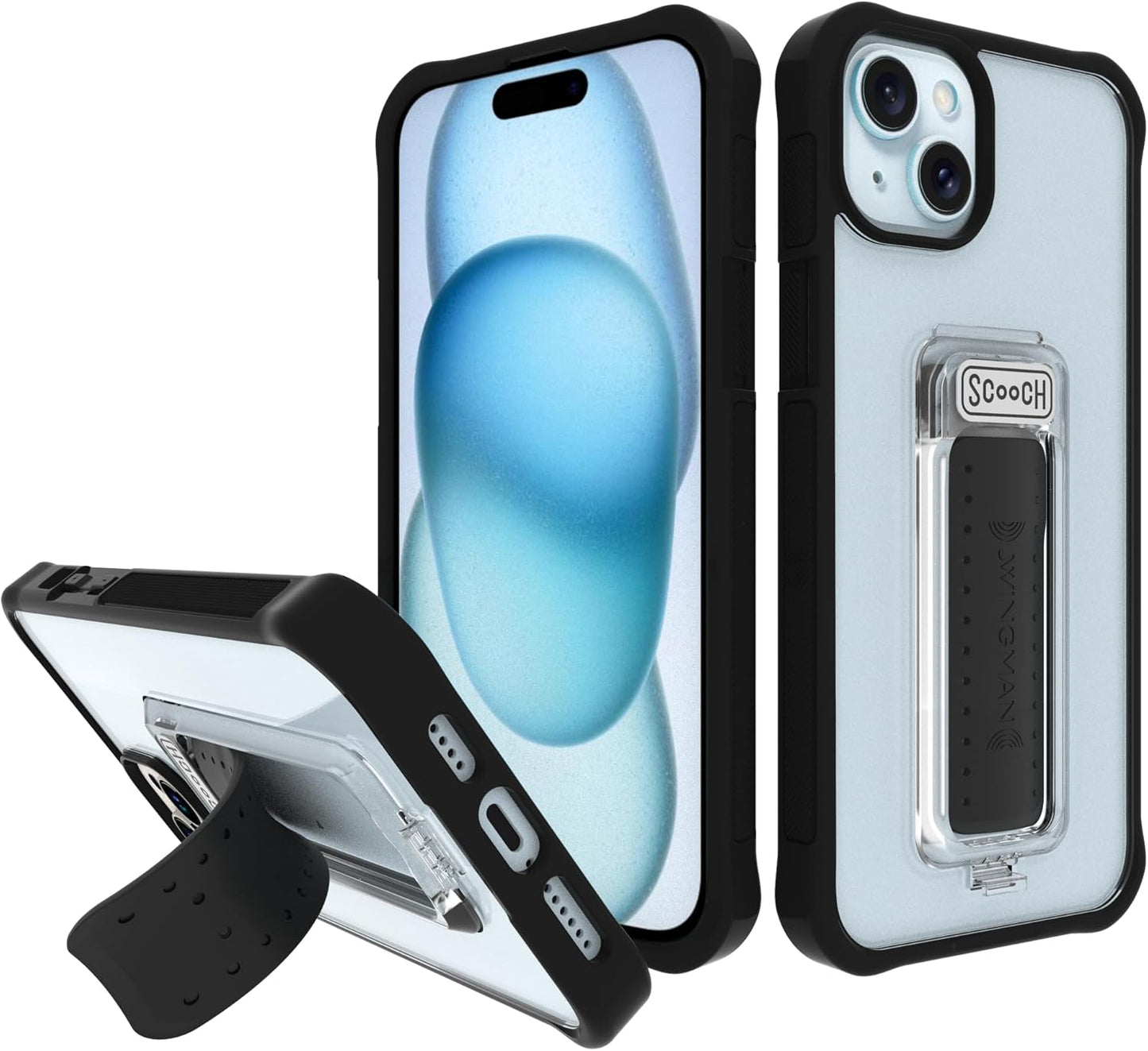 Scooch iPhone 15 Plus Case with Stand and Military Grade Protection