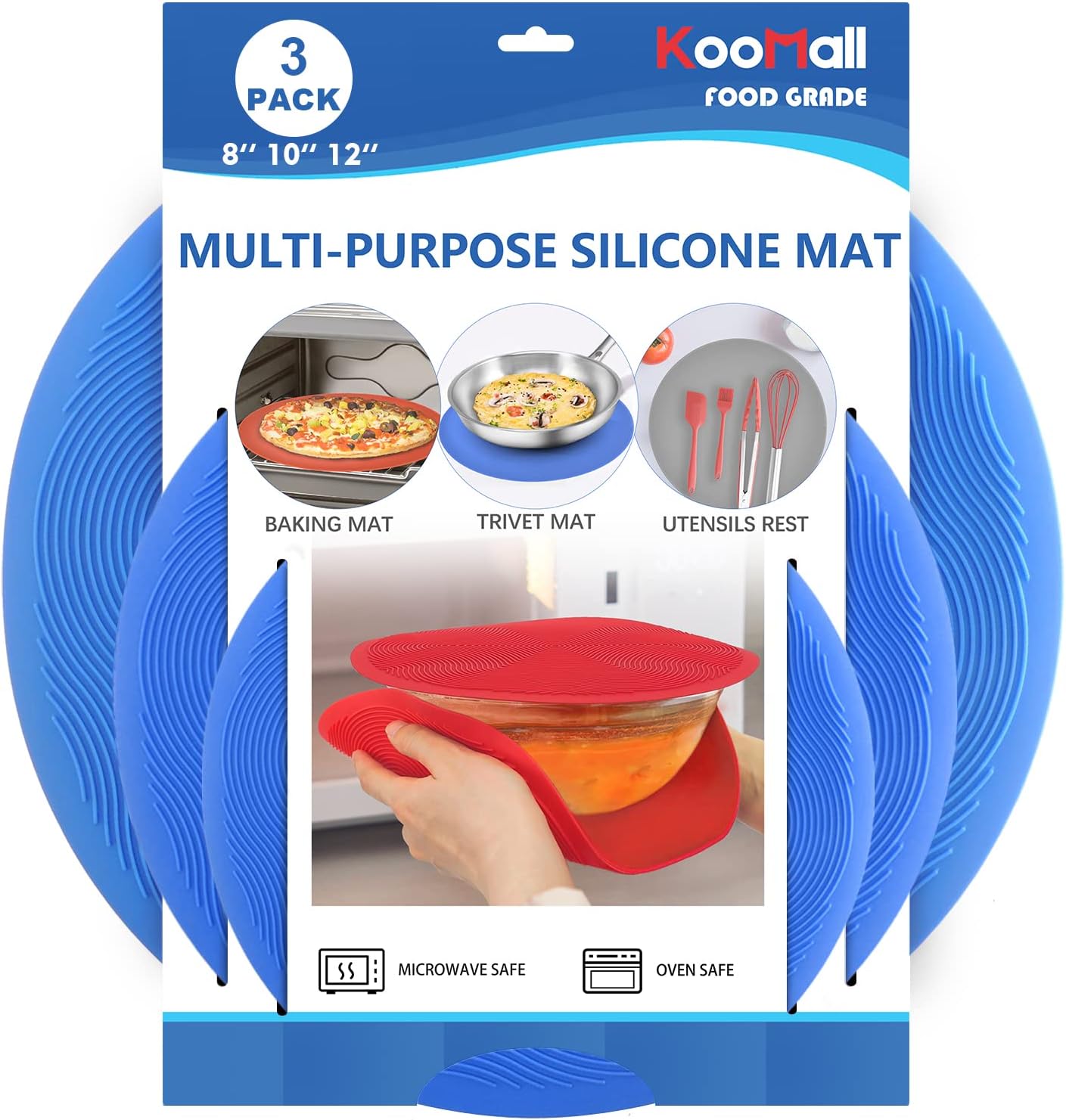 KooMall Multi-Use Silicone Mat - Heat Resistant