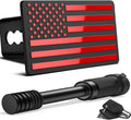 2 in Trailer Hitch Cover with American Flag - Heavy Metal Lock