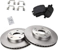 TRQ Front Brake Pad & Rotor Kit - Direct Fit OE Replacement