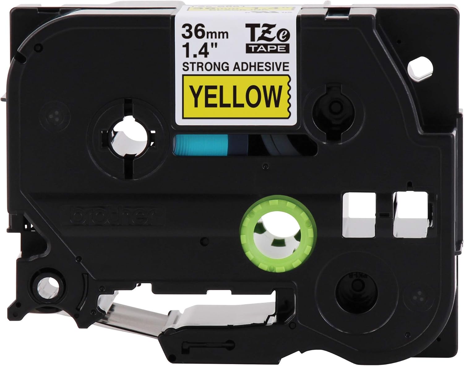 Brother Laminated Extra-Strength Black on Yellow Tape 1 1/2 in