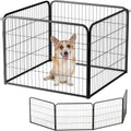 Dog Playpen Extender 24 in 4 Panels - Heavy Duty Metal Pet Exercise