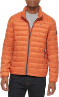 Tommy Hilfiger Mens Embroidered Logo Puffer Jacket for Men - Packable