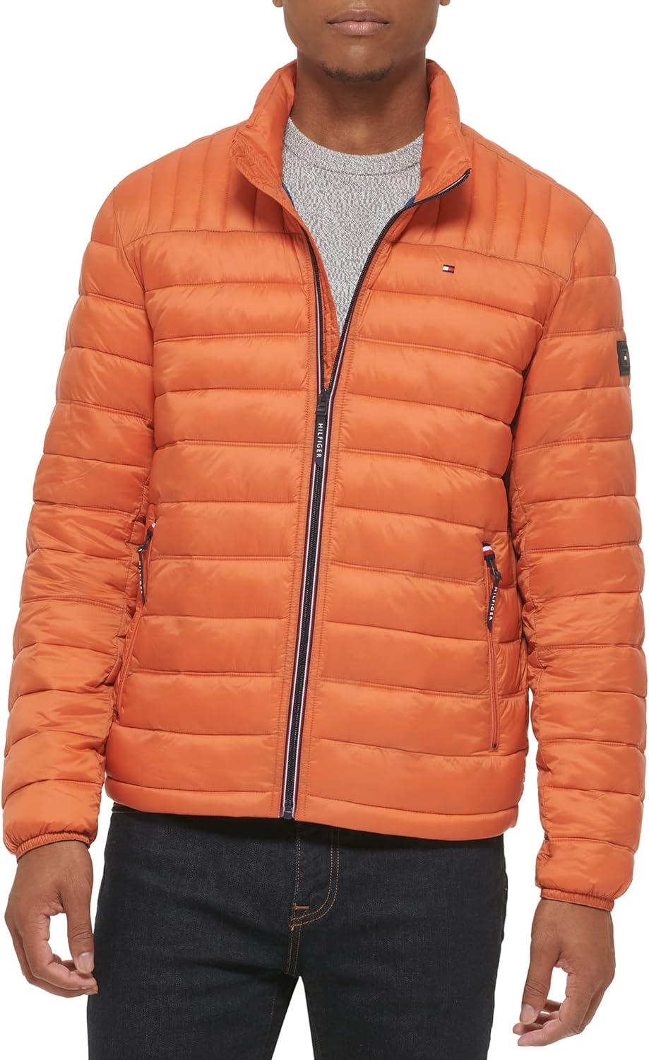 Tommy Hilfiger Mens Embroidered Logo Puffer Jacket Review