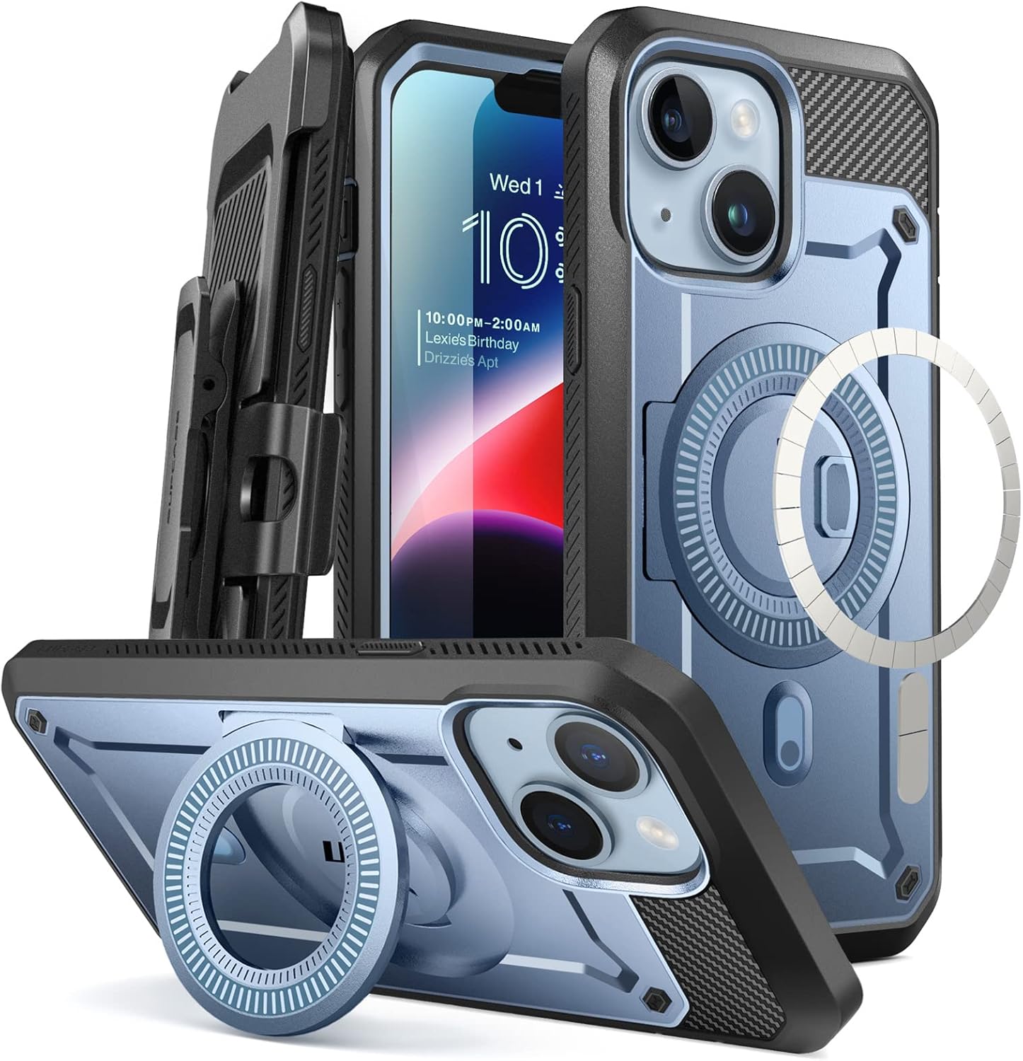 Rugged Magnetic Protective Case for iPhone 14 Plus with Stand