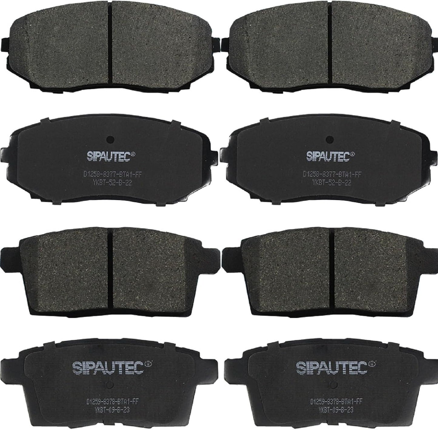 SIPAUTEC Front and Rear Ceramic Brake Pads for Ford Edge and Mazda