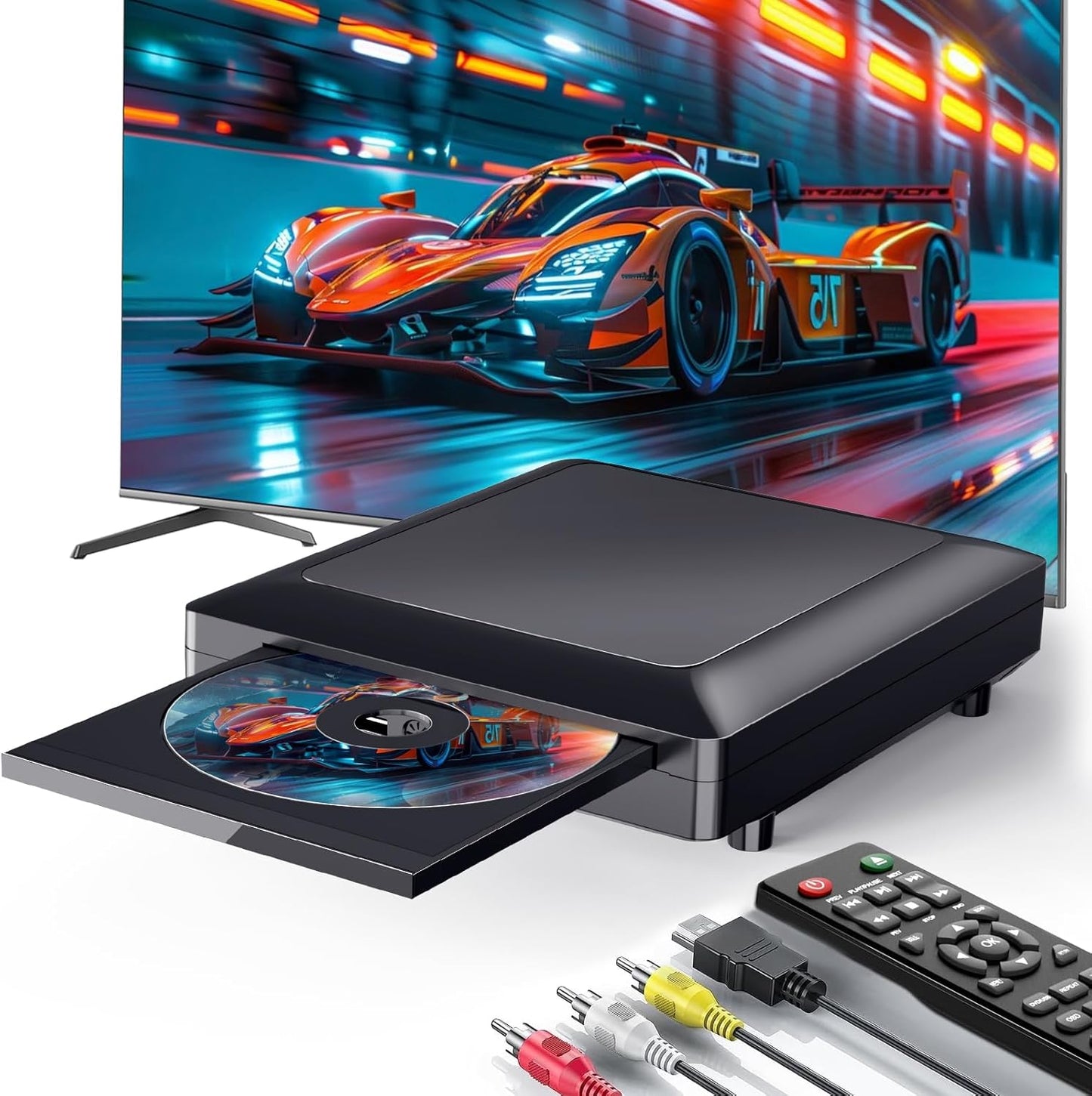 Ceihoit Mini HD DVD Player for Home with HDMI and RCA Cables