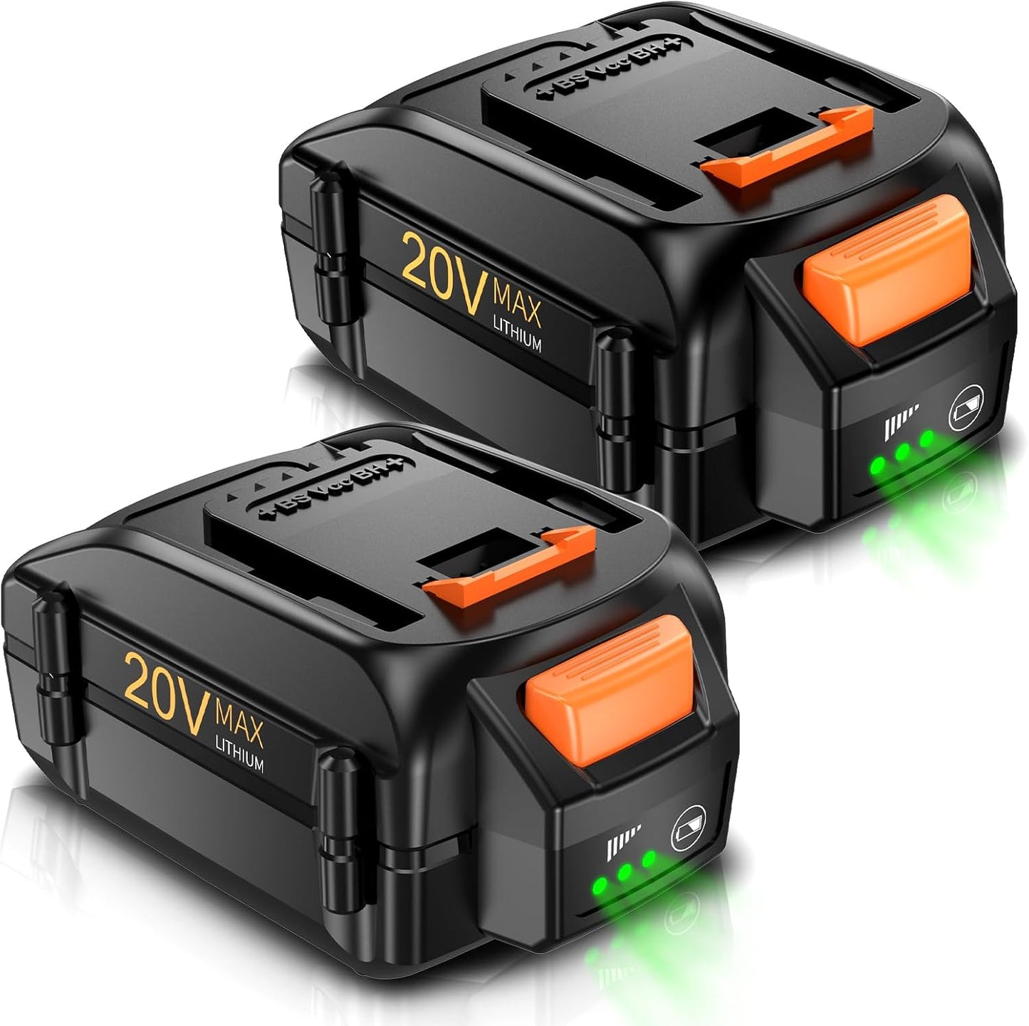 Upgraded 8.0Ah Replacement for 20V Worx Battery with LED Indicator