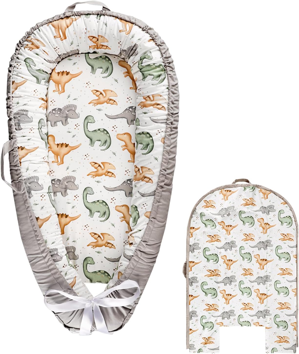 Dino Delight Baby Lounger Cover by Hooyax