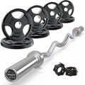 RitFit 2 Inch EZ Curl Bar with Weights - Ergonomic Curved Curl Bar