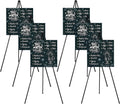 6 Pack Easel Stand for Display Easels Black - Portable Folding Floor