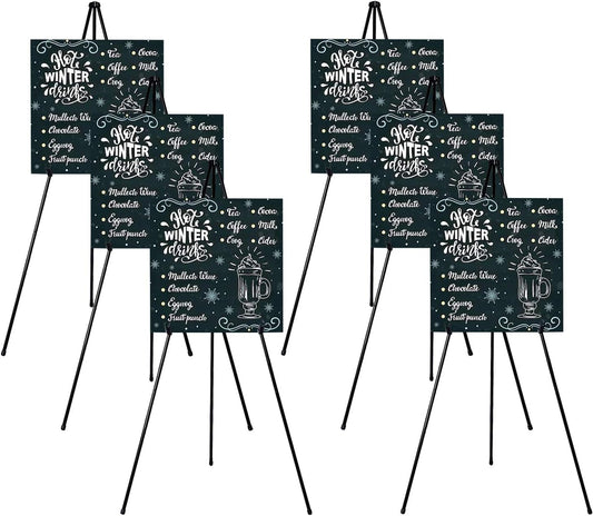 6 Packs Easel Stand for Display Signs - Lightweight Metal Tripod