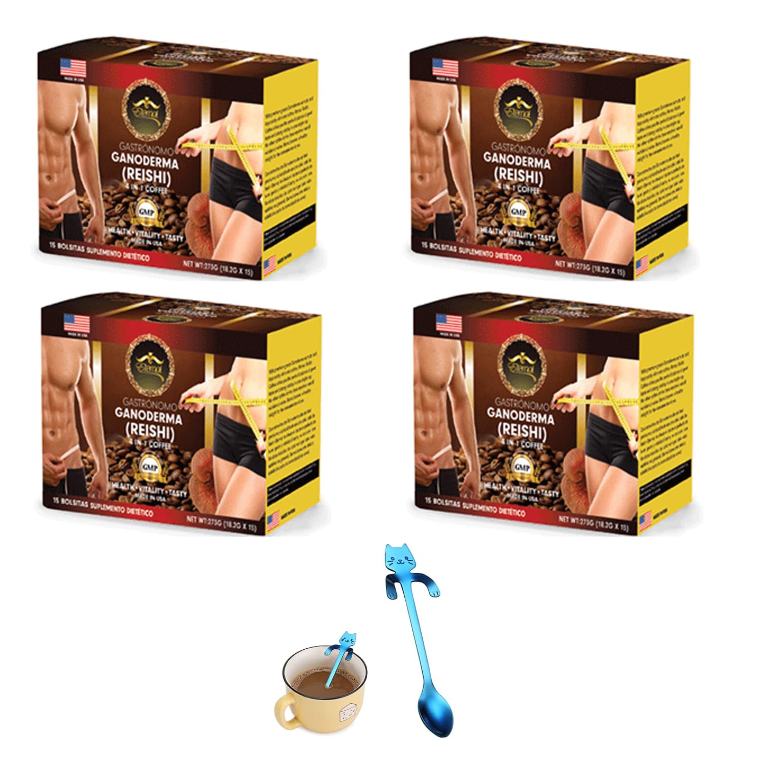 Eternal Spirit Beauty 4 in 1 Coffee with Ganoderma Pack of 4