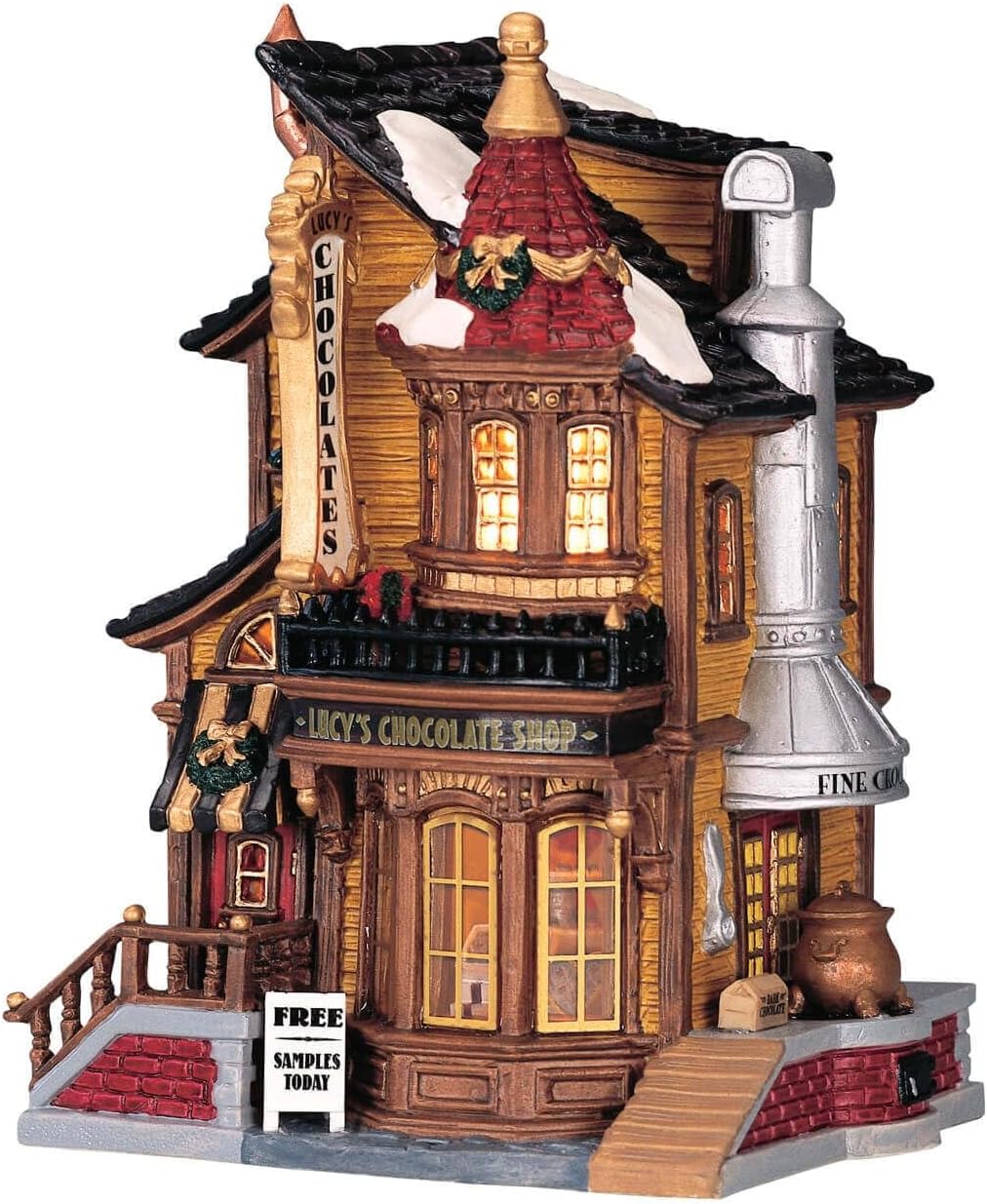 Lemax Christmas Village Lucys Chocolate Shop LED Battery Operated