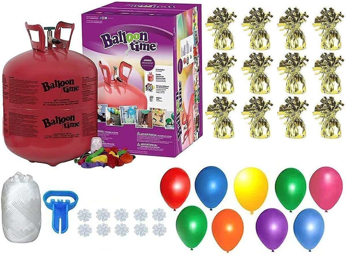 Helium Tank for Balloons At Home with 50 Balloons and More
