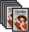 VCK 12x18 Picture Frame 5 Pack with Mat 11x17 - Solid Look