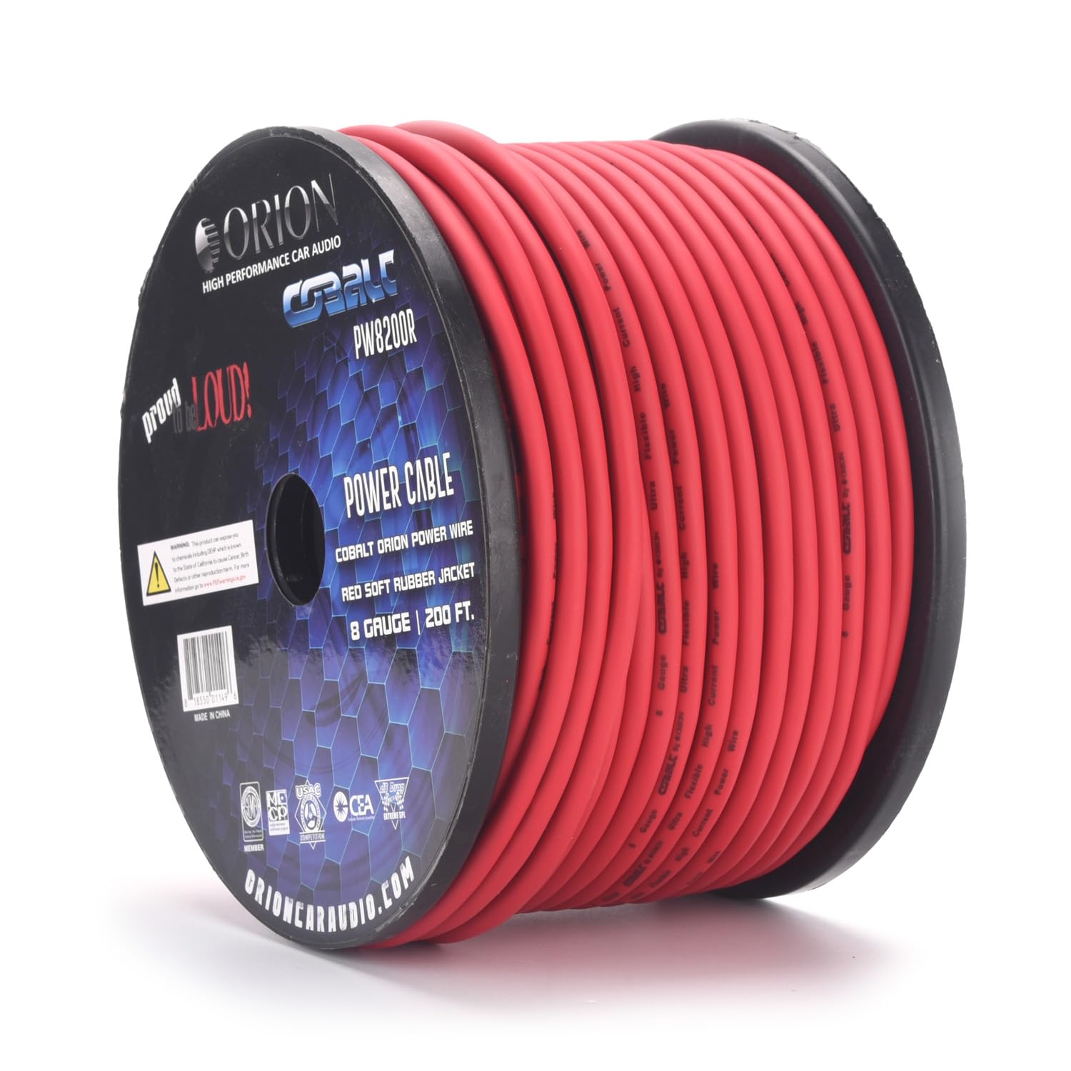 Orion Cobalt PW8200R 8 Gauge Wire for High-Powered Audio Systems