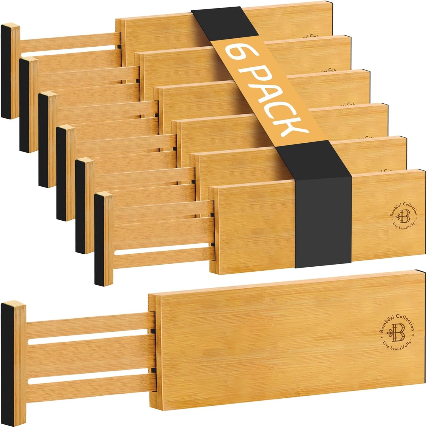 Adjustable Bamboo Drawer Dividers for Neat Organization
