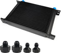 25 Row AN10 Stacked-Plate Transmission Oil Cooler Kit - Compact