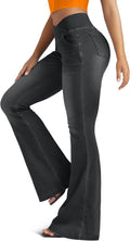 Knit Stretchy Jean Leggings with Crossover High Waist (Style DYWQ)