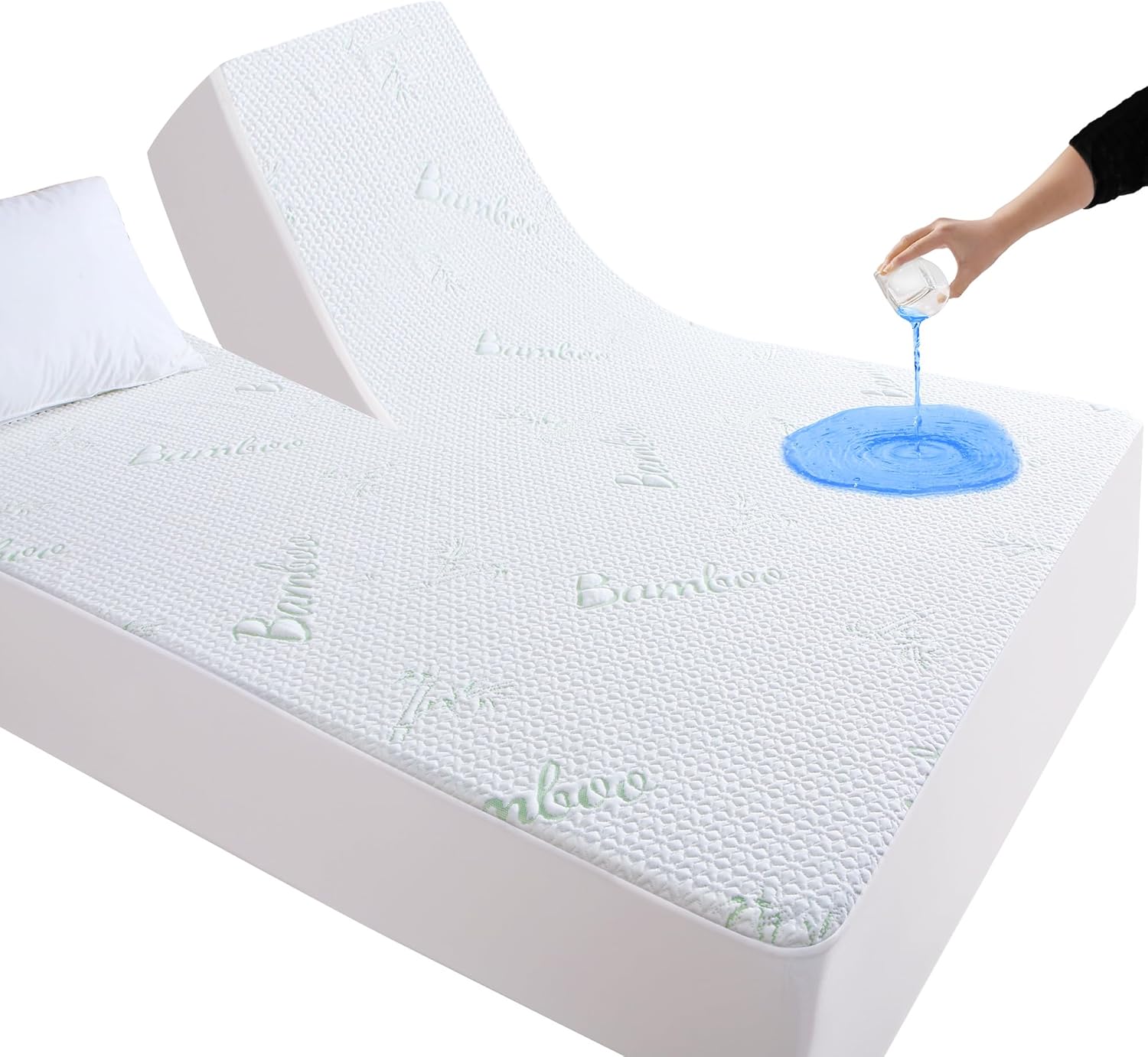 GOONIK Split Top King Mattress Protector for Adjustable Beds