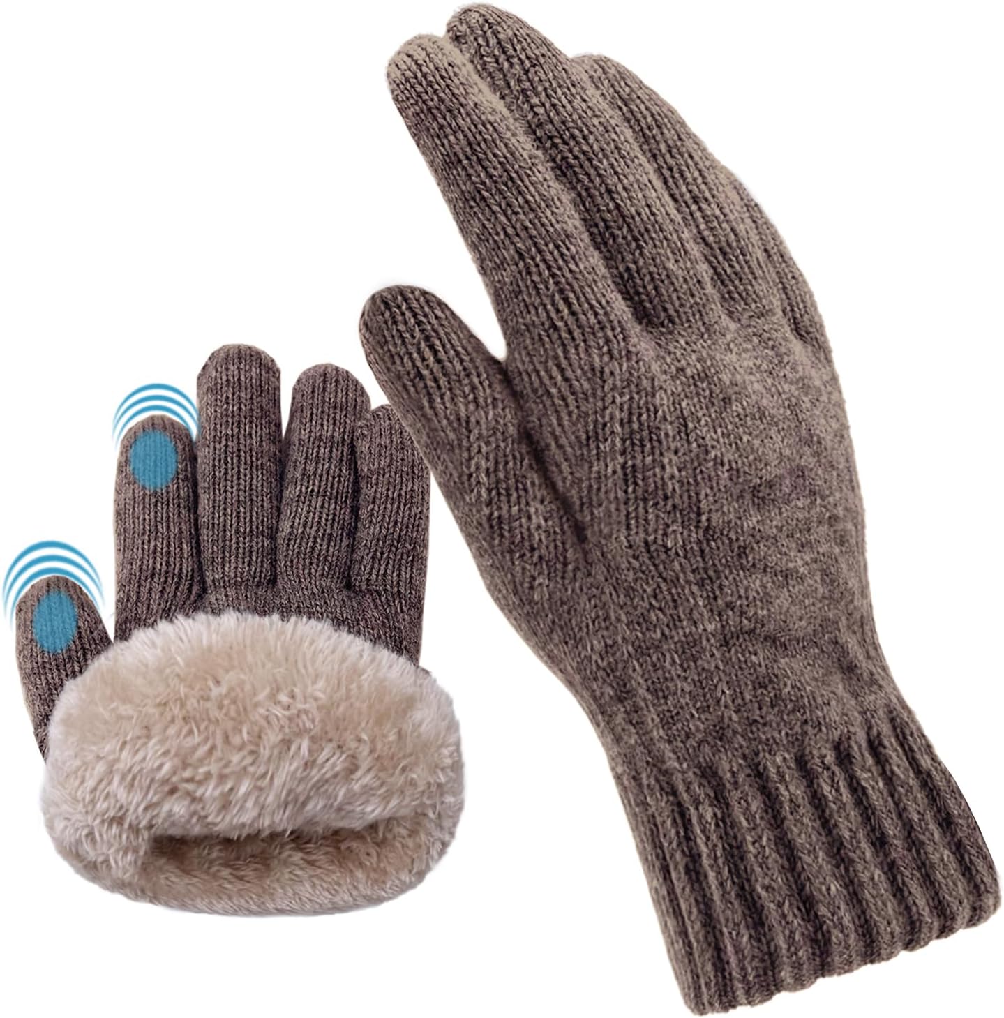 Warm Fleece Lined Touchscreen Gloves by Beurlike