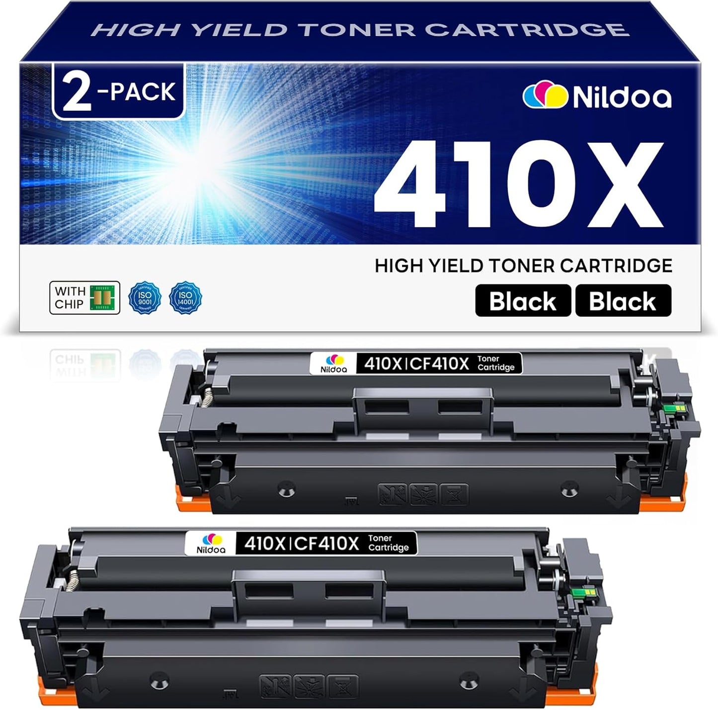 410X CF410X Black Toner Cartridge High Yield for HP Printers