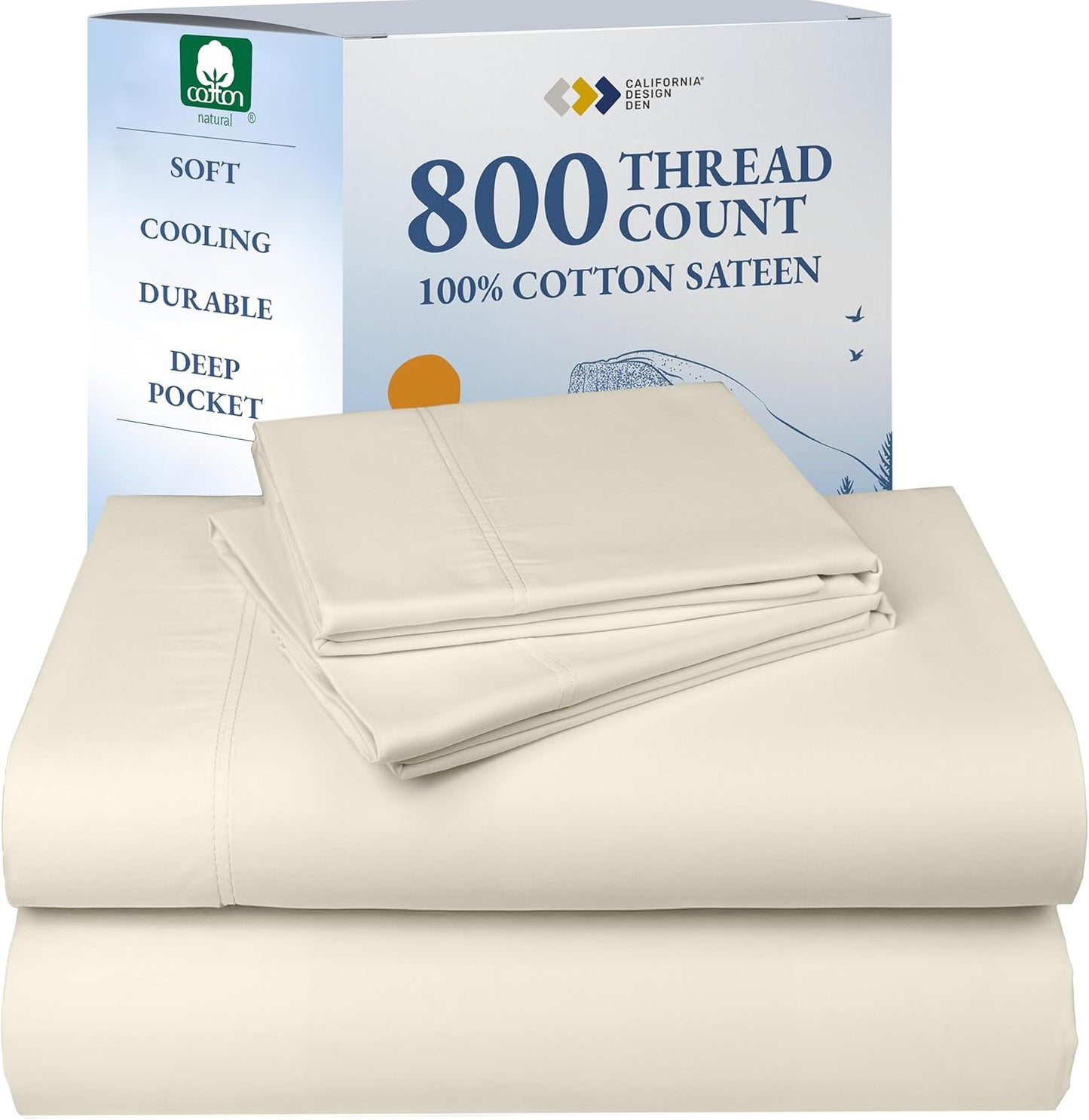 California Design Den Luxury Queen Sheets Set - Soft 800 TC