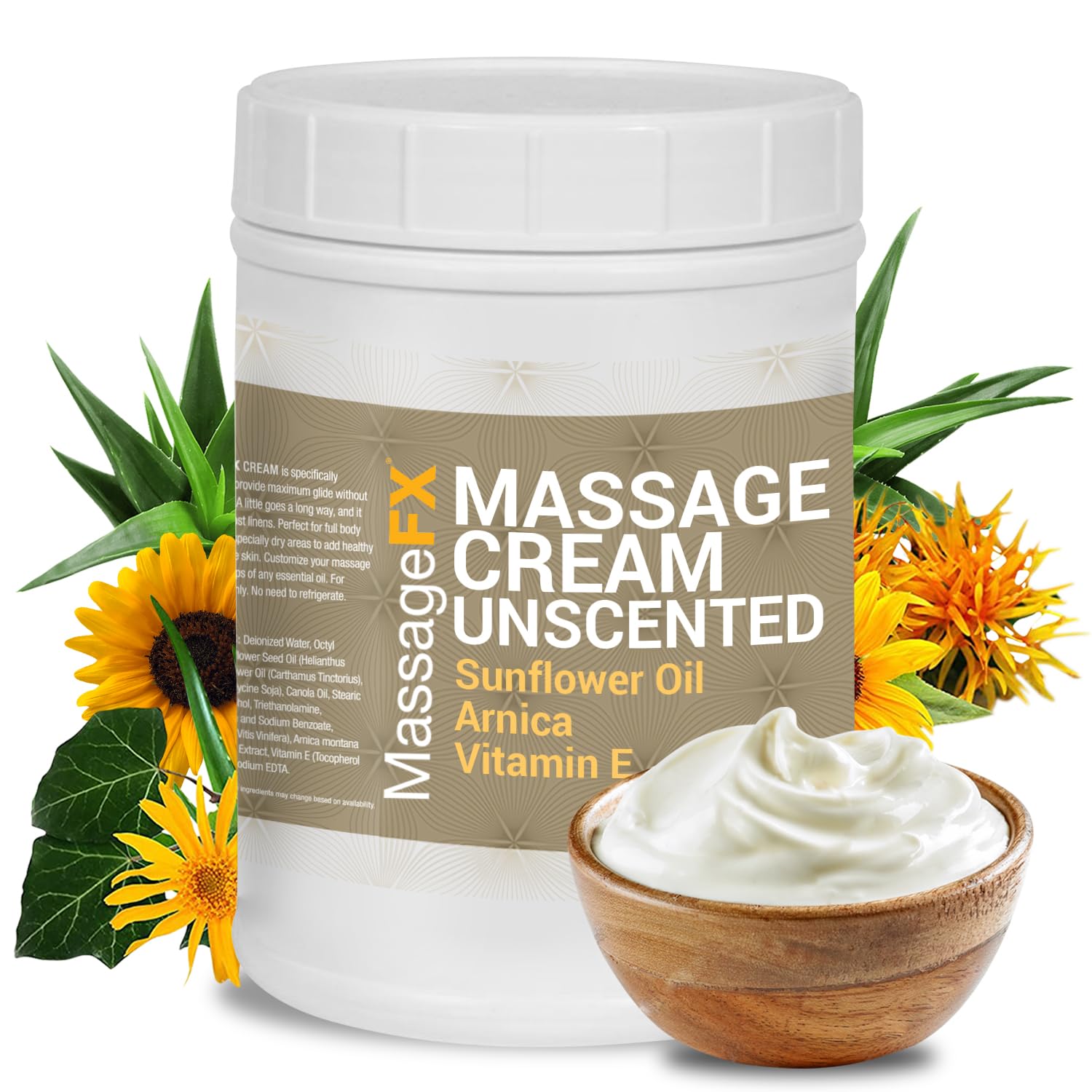 MASSAGE FX Unscented Massage Cream for Deep Tissue Therapy