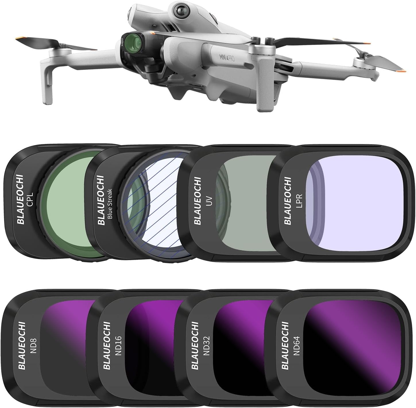 ND CPL Filter Set for DJI Mini 4 Pro - 8 Pack of Essential Filters