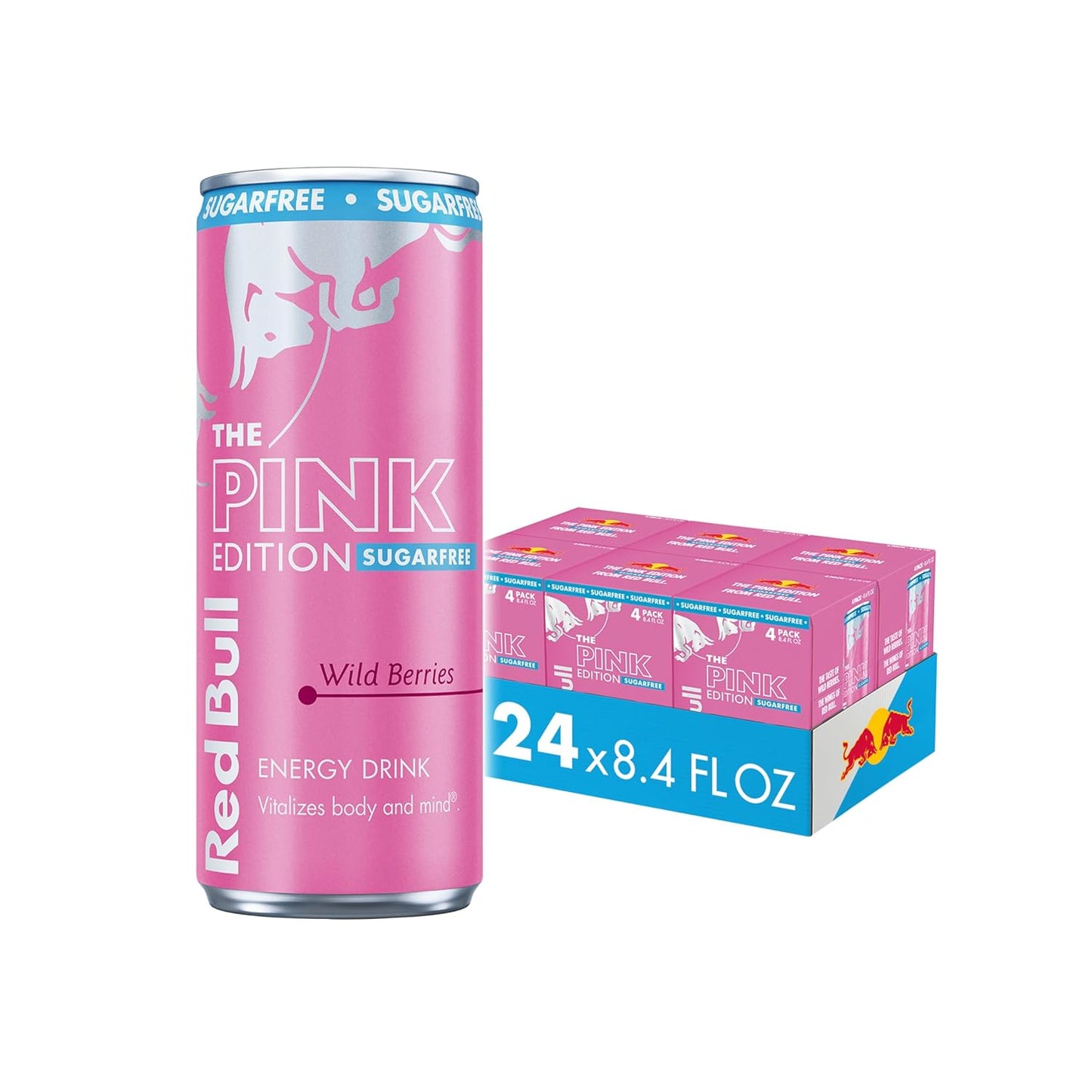 Red Bull Pink Edition Sugar Free Energy Drink with Wild Berries