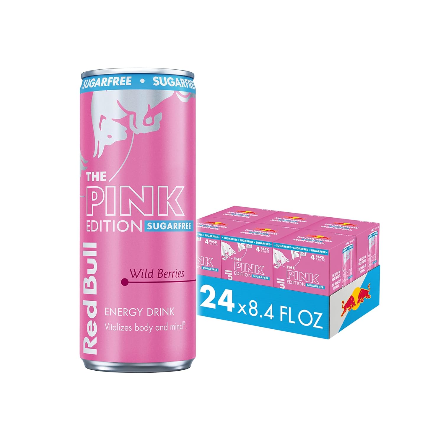 Red Bull Pink Edition Sugar Free Energy Drink with Wild Berries