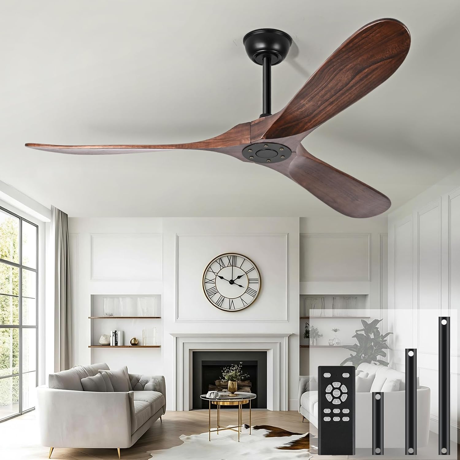 60 Inch Outdoor Ceiling Fan No Light for Patios and Bedrooms