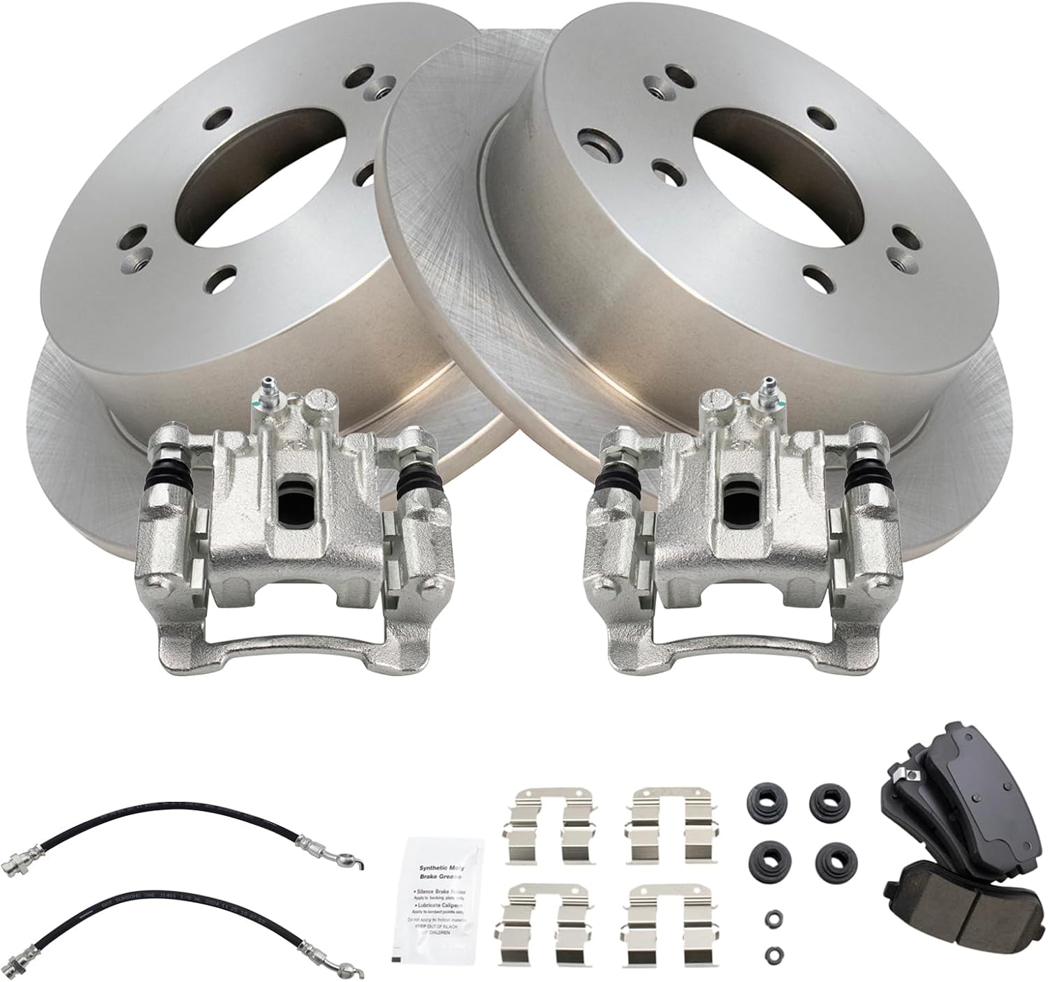 TRQ Rear Brake Pad & Rotor Kit for 2010-2016 Hyundai & Kia