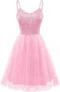 Dressystar Women's Sparkly Sequin Glitter Dress Spaghetti Strap Mini