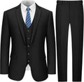 LUPURTY 3 Piece Slim Fit Men's Suit One Button Tuxedo Set