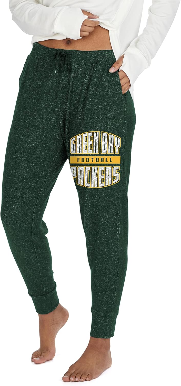 Zubaz Women's NFL Team Marled Super Soft Lightweight Jogger Pant