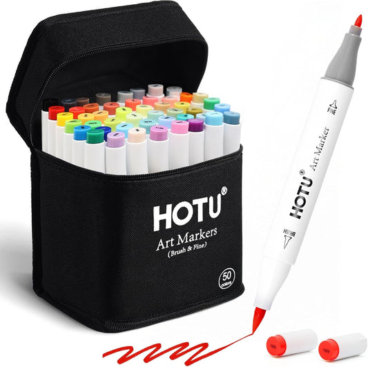 Alcohol Markers Brush and Fine Tip Set for Art Enthusiasts