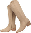 Women's Comfortable Knee High Cowboy Boots by SHIBEVER for Style