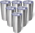 20oz Vacuum Insulated Stainless Steel Tumblers - 6 Pack Powder Coated