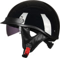 ILM Half Helmet 205V Gloss Black - Lightweight Open Face