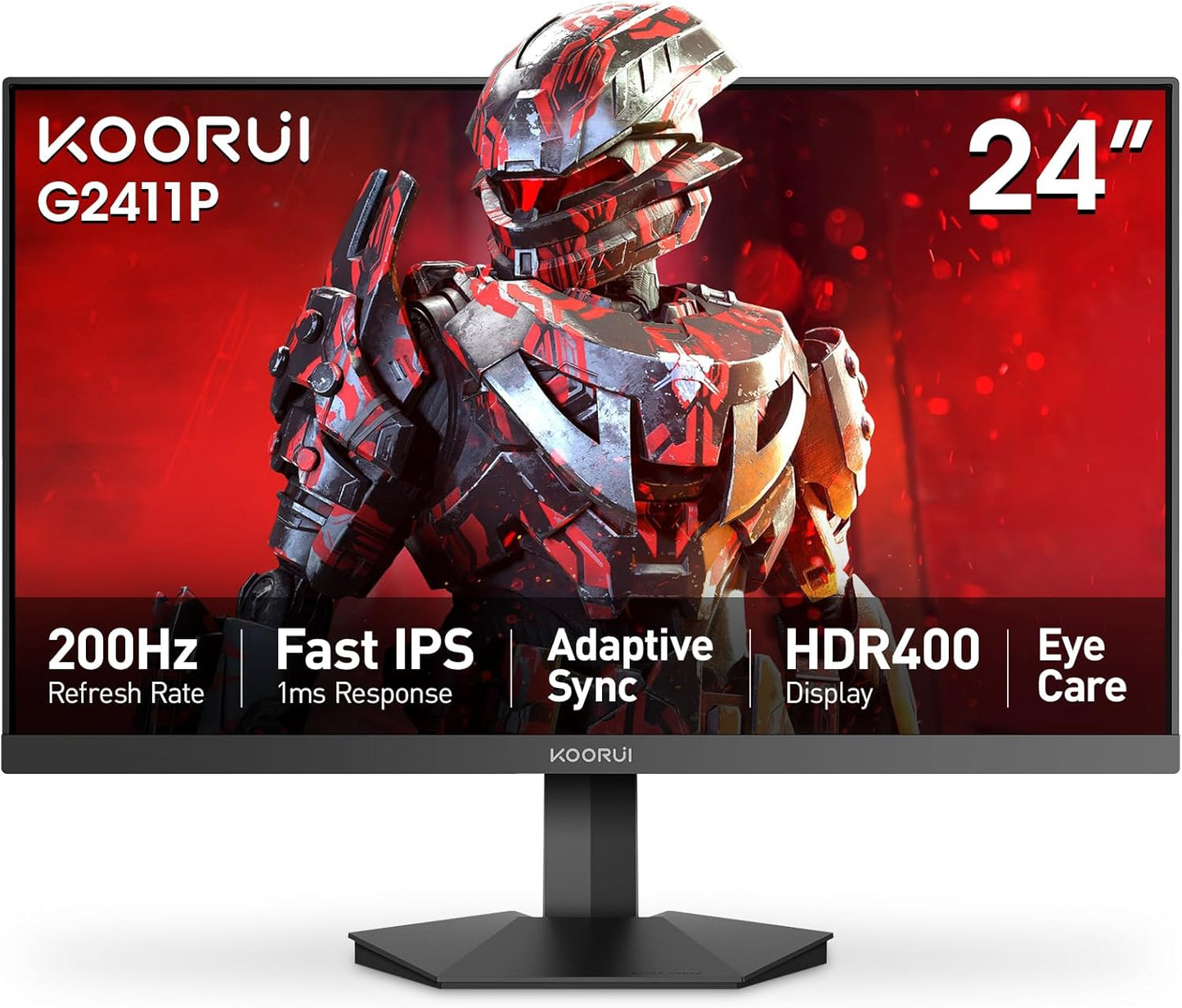 KOORUI 24 Gaming Monitor with 200Hz Fast IPS and HDR400