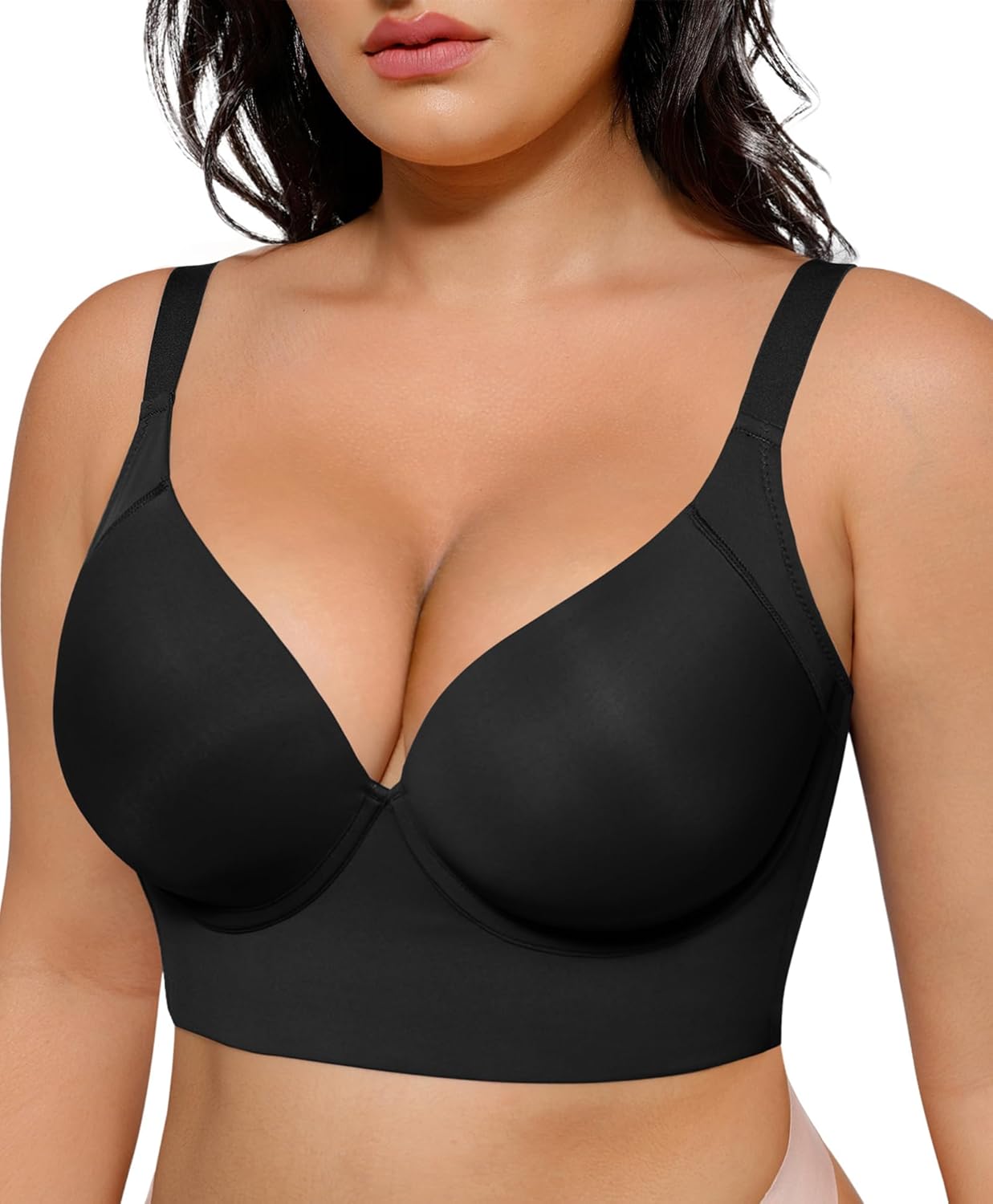 SHAPELLX Back Smoothing Bras for Women with Push Up Support