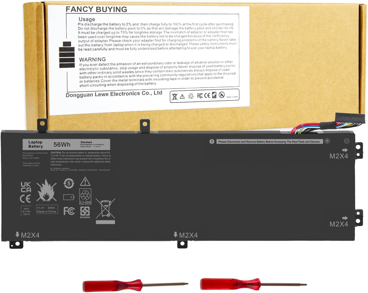 RRCGW H5H20 Laptop Battery for Dell XPS 15 Precision Series