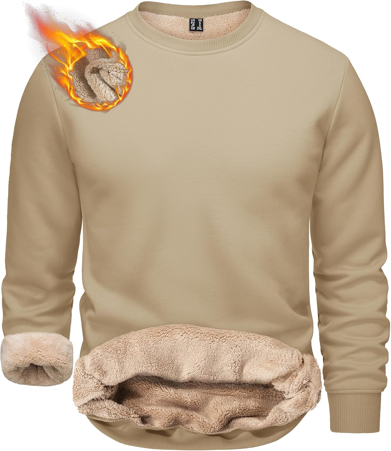 TACVASEN Men's Crewneck Sweatshirt for Winter Warmth and Comfort