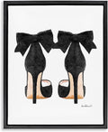 Glam Pumps Heels with Black Bow - Stunning Wall Art Design