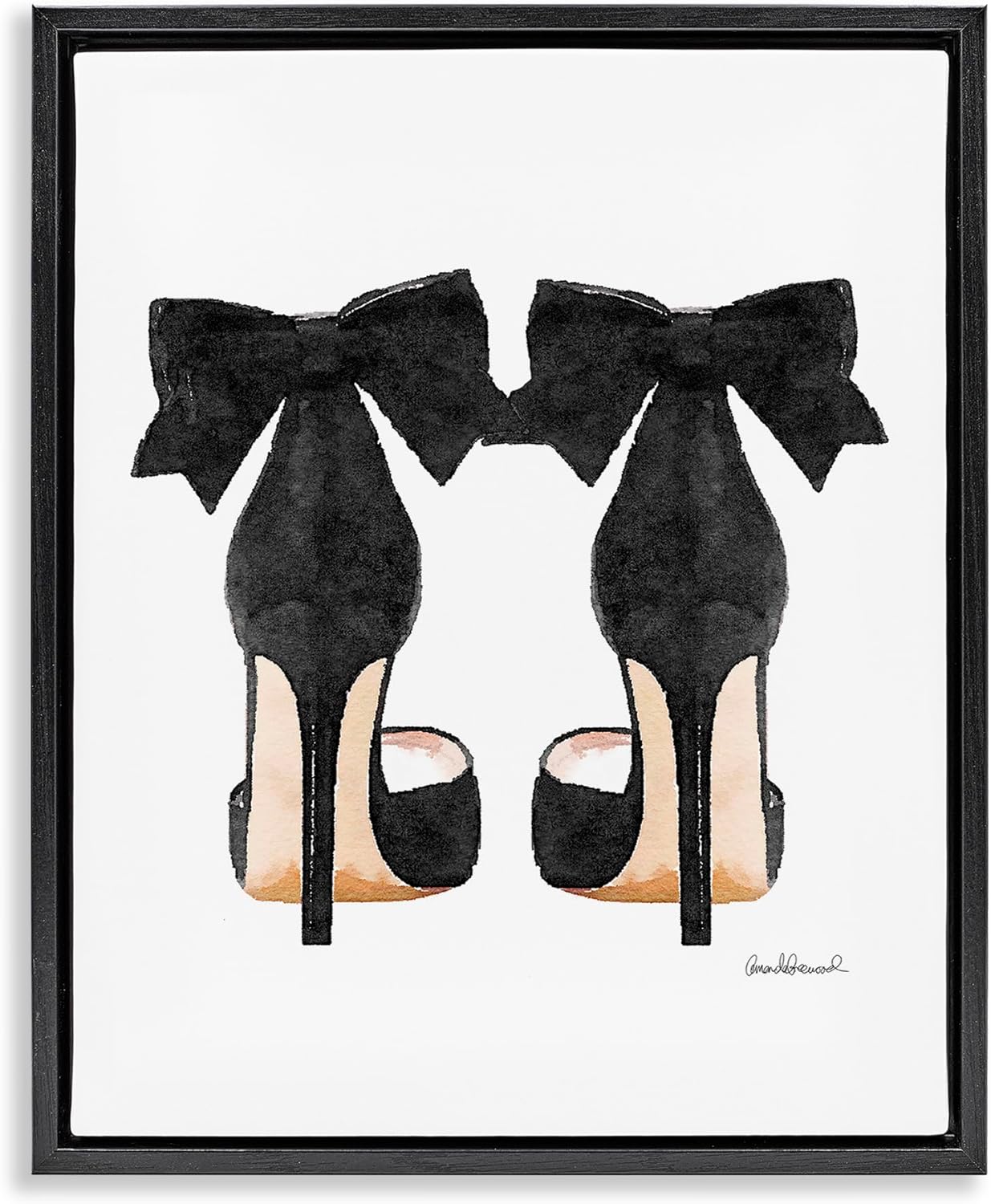 Glam Pumps Heels with Black Bow - Stunning Wall Art Design